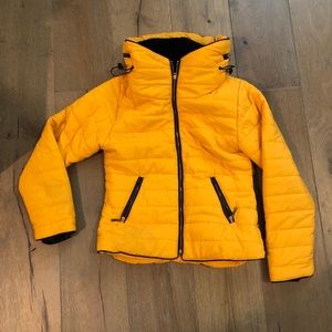 Boohoo Yellow Puffer Jacket